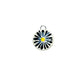 blue daisy ceramic charm