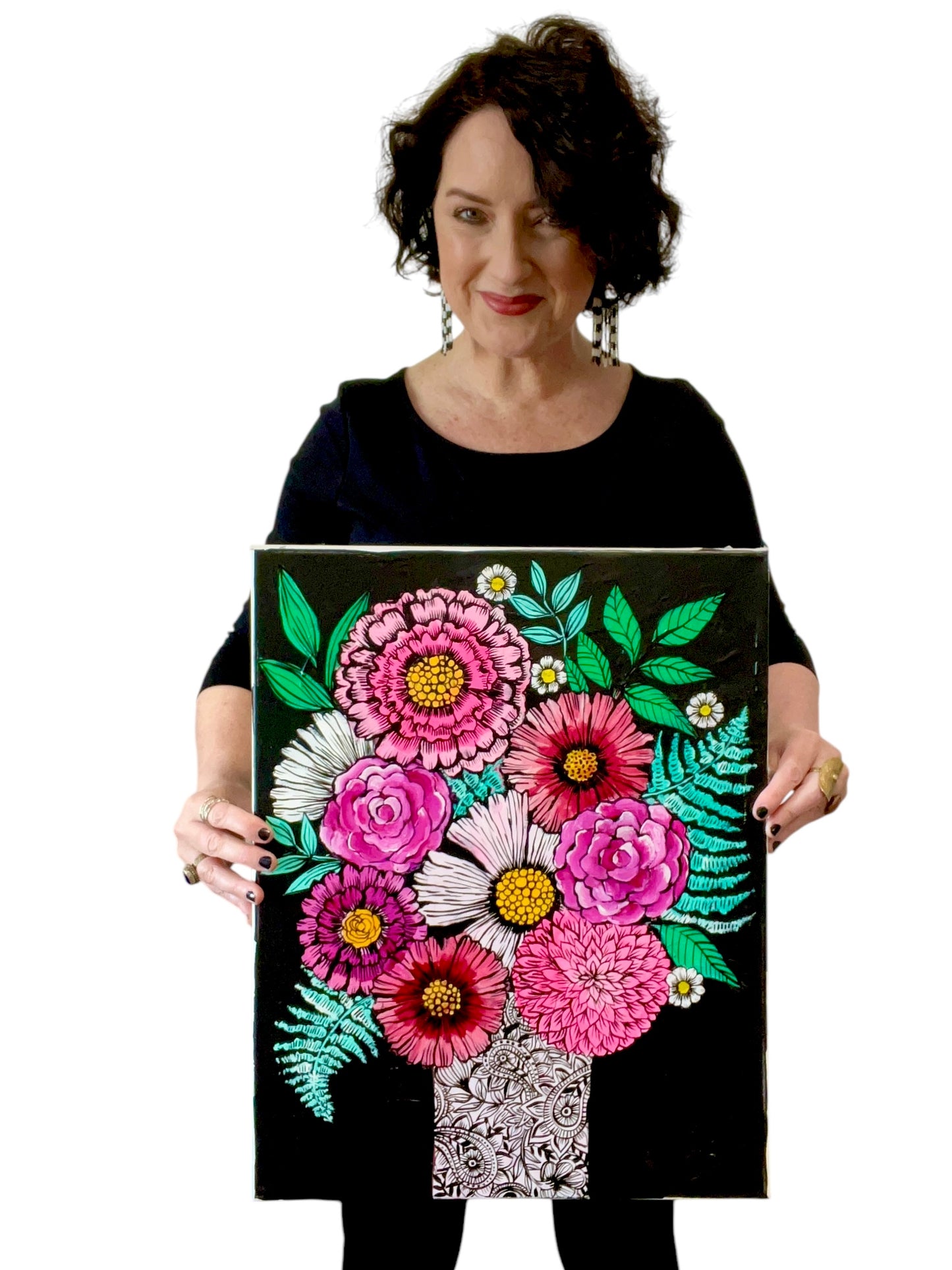 messy bouquet original painting