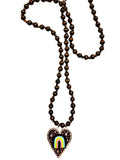 espresso  rainbow ceramic necklace