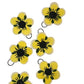 yellow flower ceramic charm
