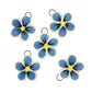 blue flower ceramic charm