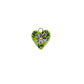 green heart ceramic charm