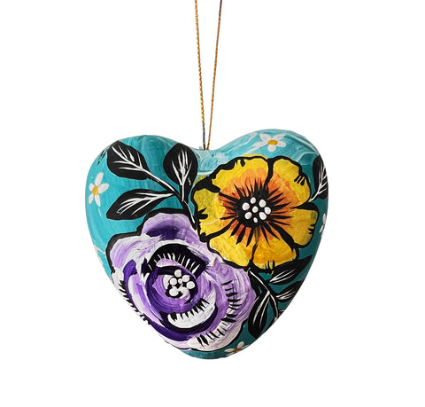 heart mixed media ornament 12