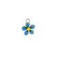 blue flower ceramic charm