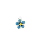 blue flower ceramic charm
