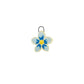 light blue flower ceramic charm