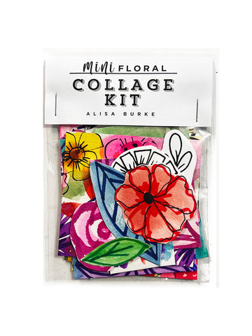 mini floral collage kit