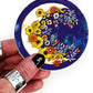 floral moon vinyl sticker