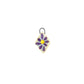 purple diamond flower ceramic charm