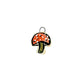 red mushroom ceramic charm