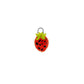 strawberry ceramic charm