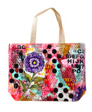large hand painted messy tote 1