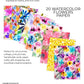 Watercolor Flowers Printable Paper