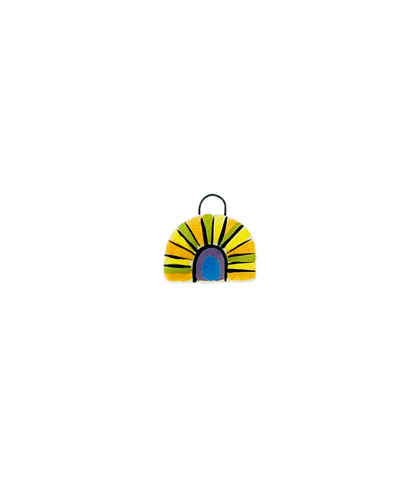bright rainbow ceramic charm