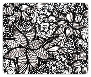 doodle flowers mousepad