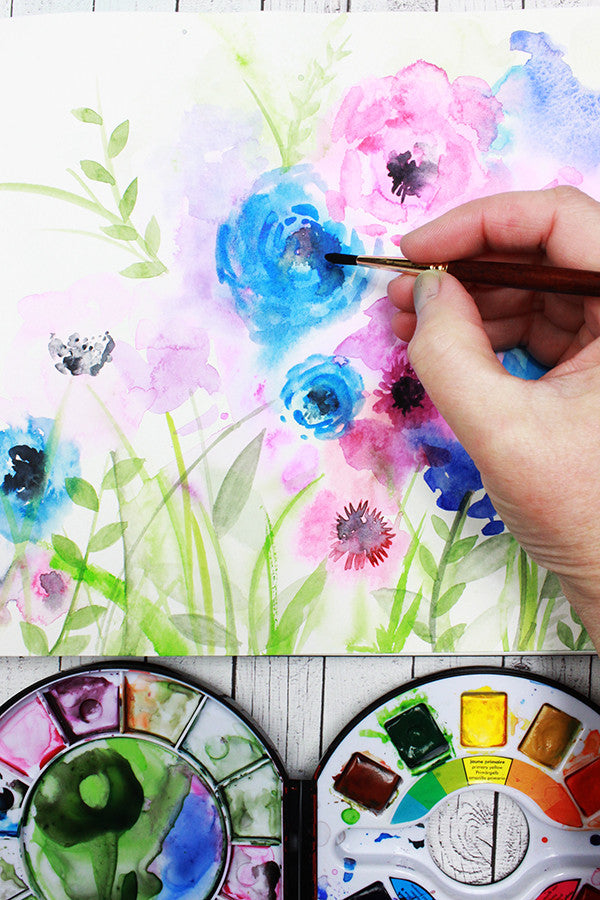 watercolor blooms
