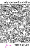 neighborhood and cities 5 coloring pages