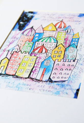sketchbook city 8x10 matted print – Alisa Burke
