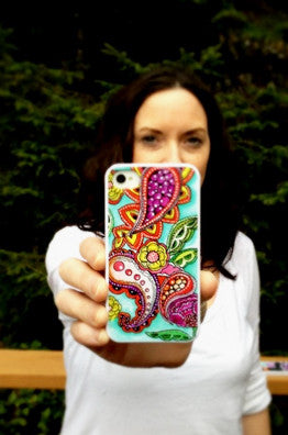 watercolor doodles case- iPhone 4s