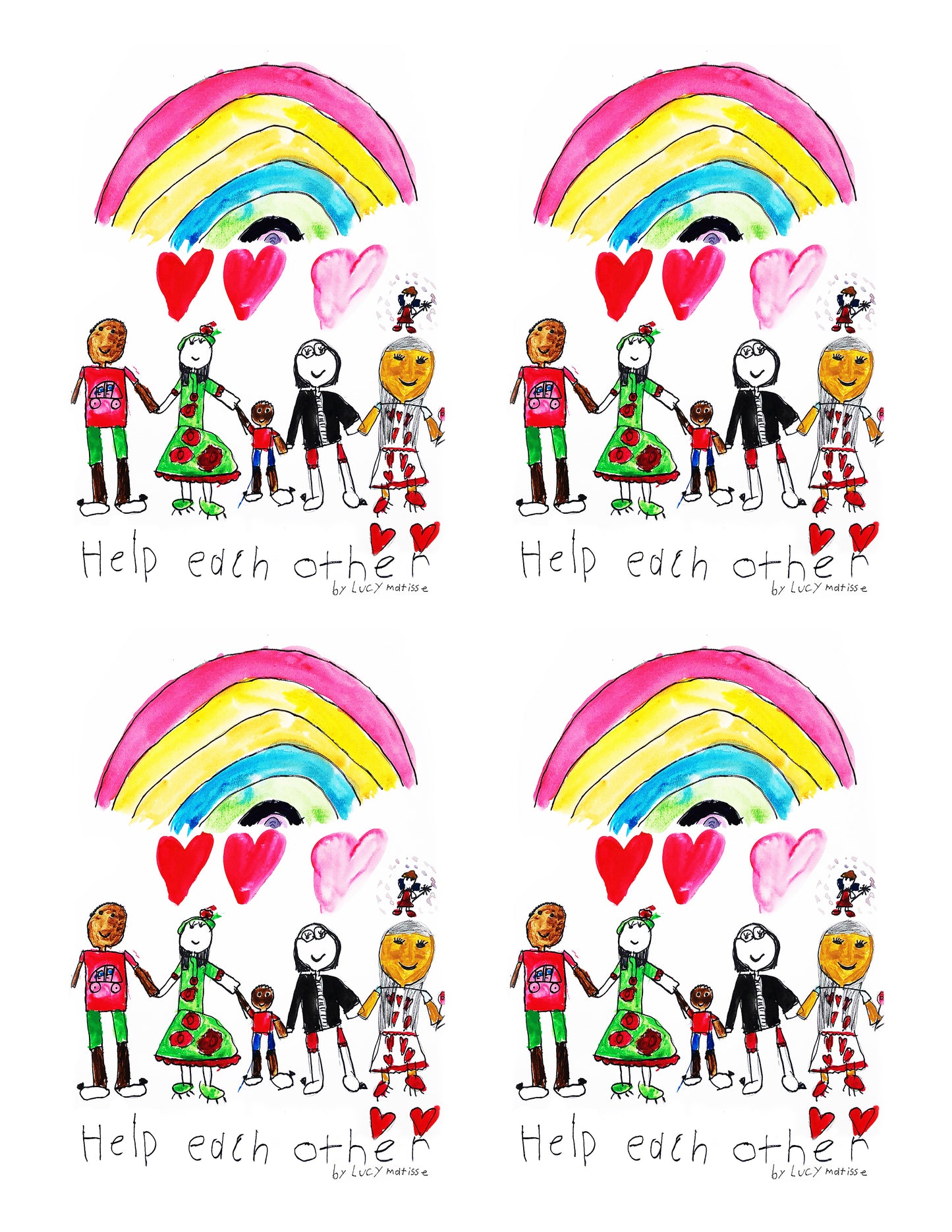 DIGITAL DOWNLOAD PRINT- be a helper by lucy matisse