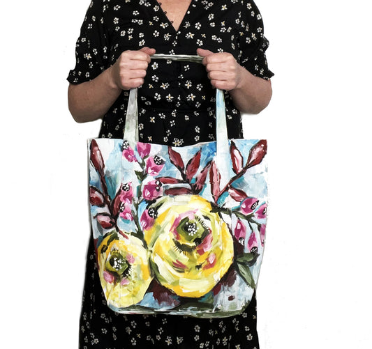 flower tote bag