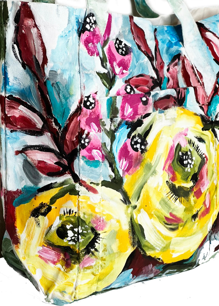 flower tote bag