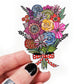 bouquet and bow vinyl sticker
