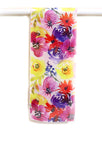 short colorful flowers scarf
