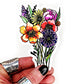 bouquet of flowers vinyl sticker