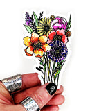 bouquet of flowers vinyl sticker