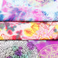 purple and turquoise mandala messy scarf- 10 available
