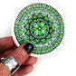 green mandala vinyl sticker