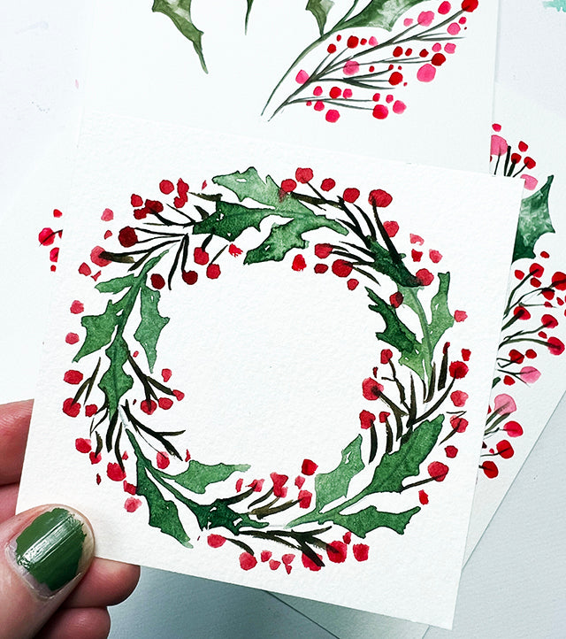 watercolor wreaths