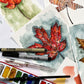 watercolor fall leaves