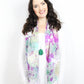 purple and turquoise mandala messy scarf- 10 available