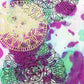 purple and turquoise mandala messy scarf- 10 available