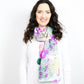 purple and turquoise mandala messy scarf- 10 available