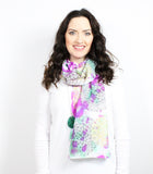 purple and turquoise mandala messy scarf- 10 available