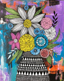 messy bouquet original painting 3