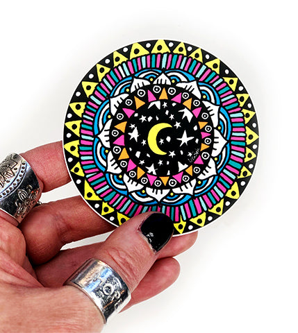 moon mandala vinyl sticker