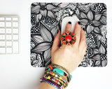 doodle flowers mousepad