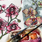 sketch and watercolor orchids