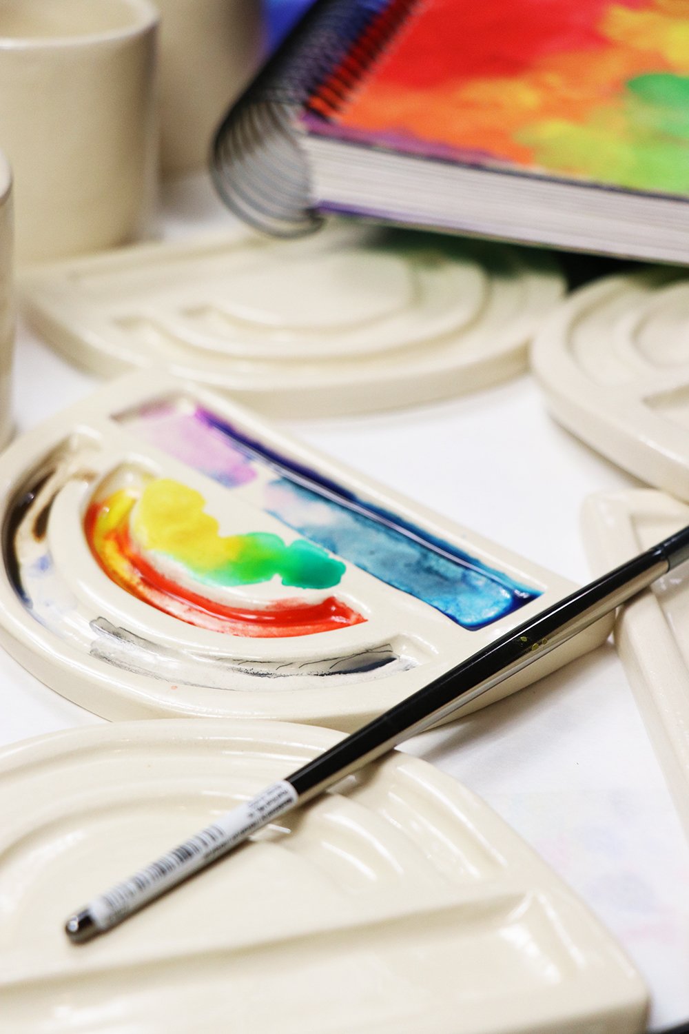 rectangle clay watercolor palette