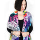 blue watercolor flowers scarf