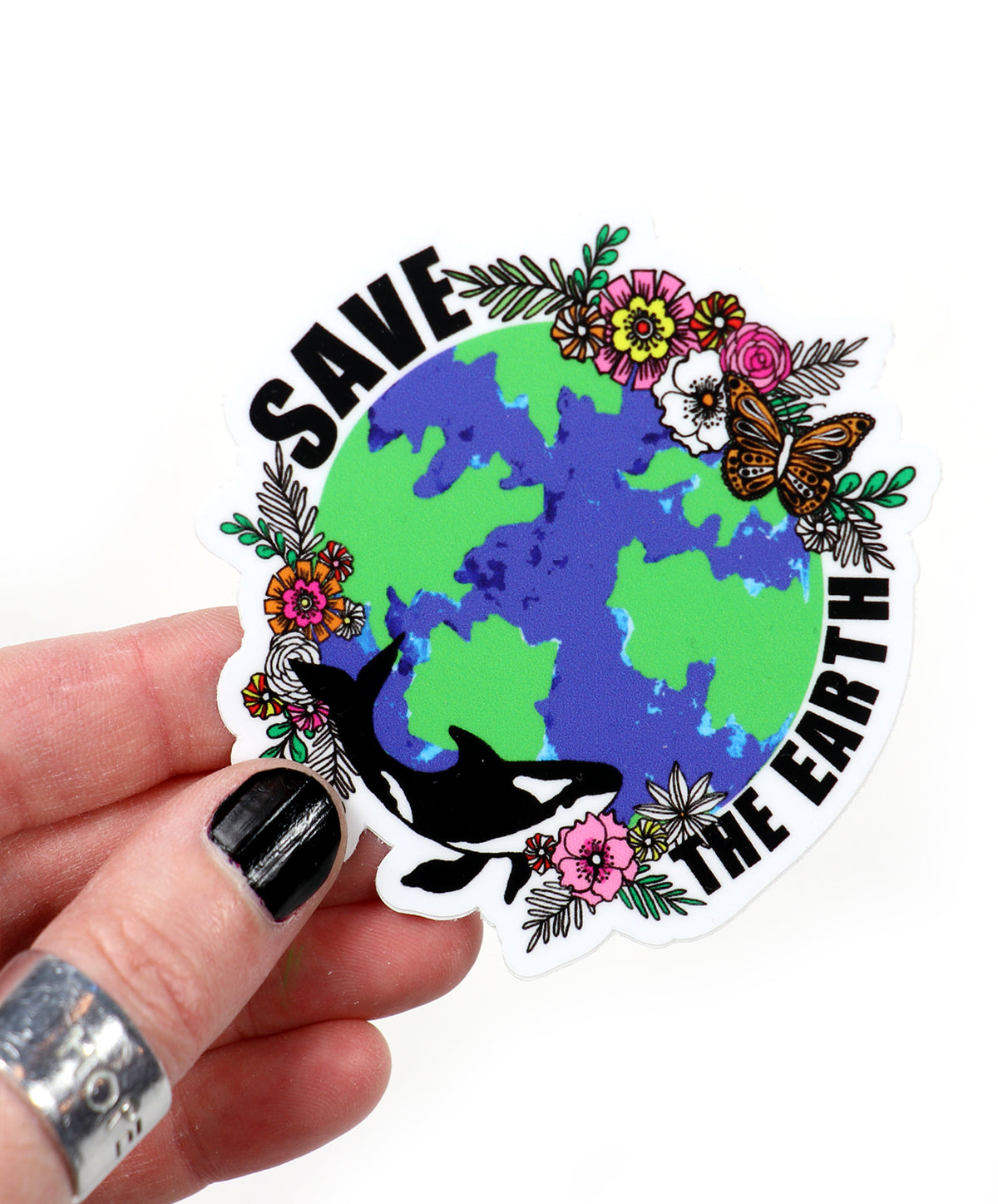 Saveme Earth Sticker save the earth vinyl sticker – Alisa Burke