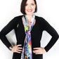 blue watercolor flowers scarf- 2 available