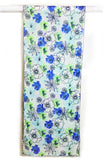 teal flowers scarf