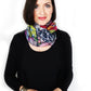 blue watercolor flowers scarf