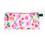watercolor roses pouch