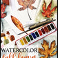 watercolor fall leaves